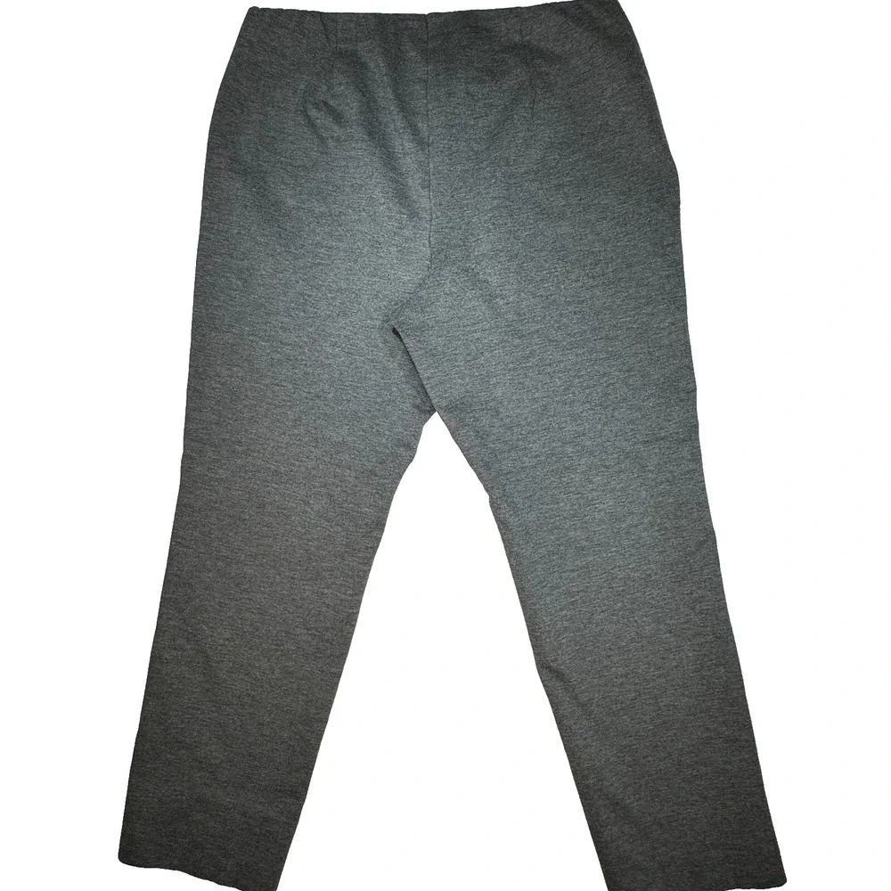 J.Jill Pants Womens Large Grey Ponte Slim Leg Stretch Rayon Blend Slacks Career - Picture 2 of 7
